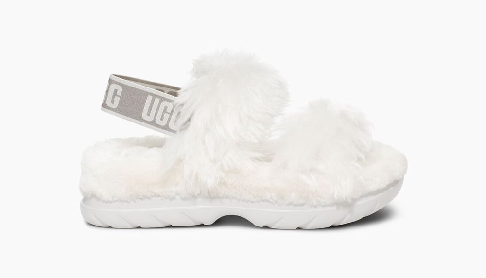 Ugg Fluff Sugar - Womens Slippers - White - NZ (2907TIDVH)